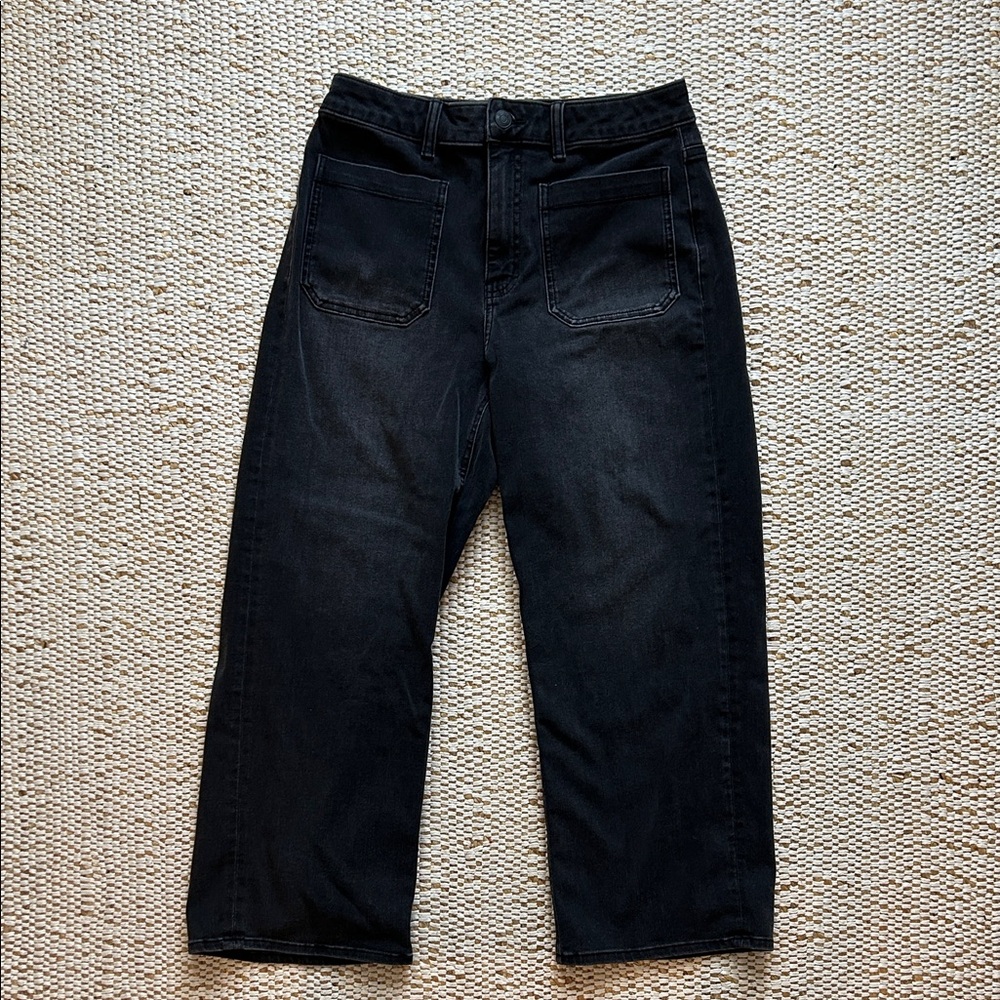 Quince Bella Stretch Patch Pocket Wide Leg Jeans